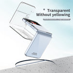 For Samsung Galaxy Z Flip4 5G Transparent PC Precise Cutout Electroplate Phone Case Anti-scratch Cover