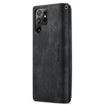 For Samsung Galaxy S22 Ultra 5G Phone Cases with Strap CASEME C30 Zipper Multiple Card Holder PU Leather Cover