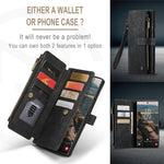For Samsung Galaxy S22 Ultra 5G Phone Cases with Strap CASEME C30 Zipper Multiple Card Holder PU Leather Cover