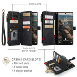 For Samsung Galaxy S22 Ultra 5G Phone Cases with Strap CASEME C30 Zipper Multiple Card Holder PU Leather Cover