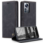 CASEME 013 Series for Xiaomi 12 Lite 5G PU Leather Wallet Case Magnetic Auto-absorbed Stand Phone Case