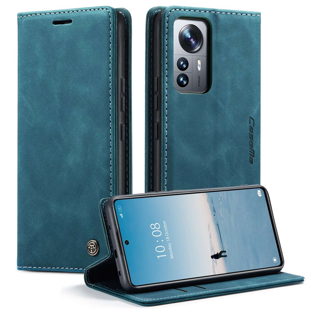 CASEME 013 Series for Xiaomi 12 Lite 5G PU Leather Wallet Case Magnetic Auto-absorbed Stand Phone Case