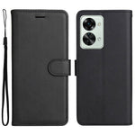 For OnePlus Nord 2T 5G Case Solid Color Leather Mobile Cover Wallet Stand with Strap