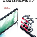 XUNDD for Samsung Galaxy S22+ 5G Lens Protection Corner Anti-fall Phone Case Acrylic Back + TPU Bumper Frame Protective Phone Shell