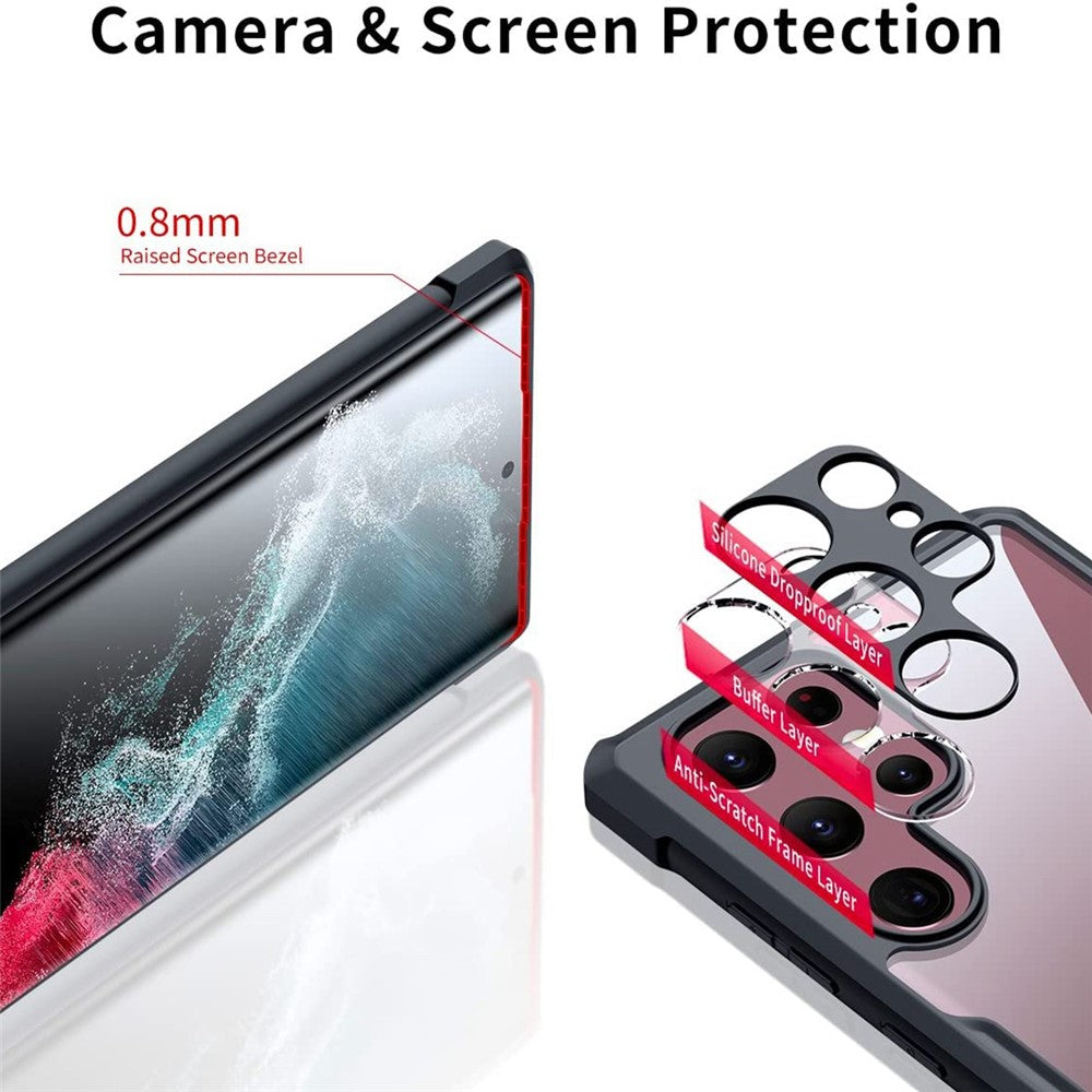 XUNDD för Samsung Galaxy S21 Ultra 5G Airbag Anti-fall Mobilskal Akrylbaksida + TPU Stötfångarram Exakta utskärningar Mobilskal