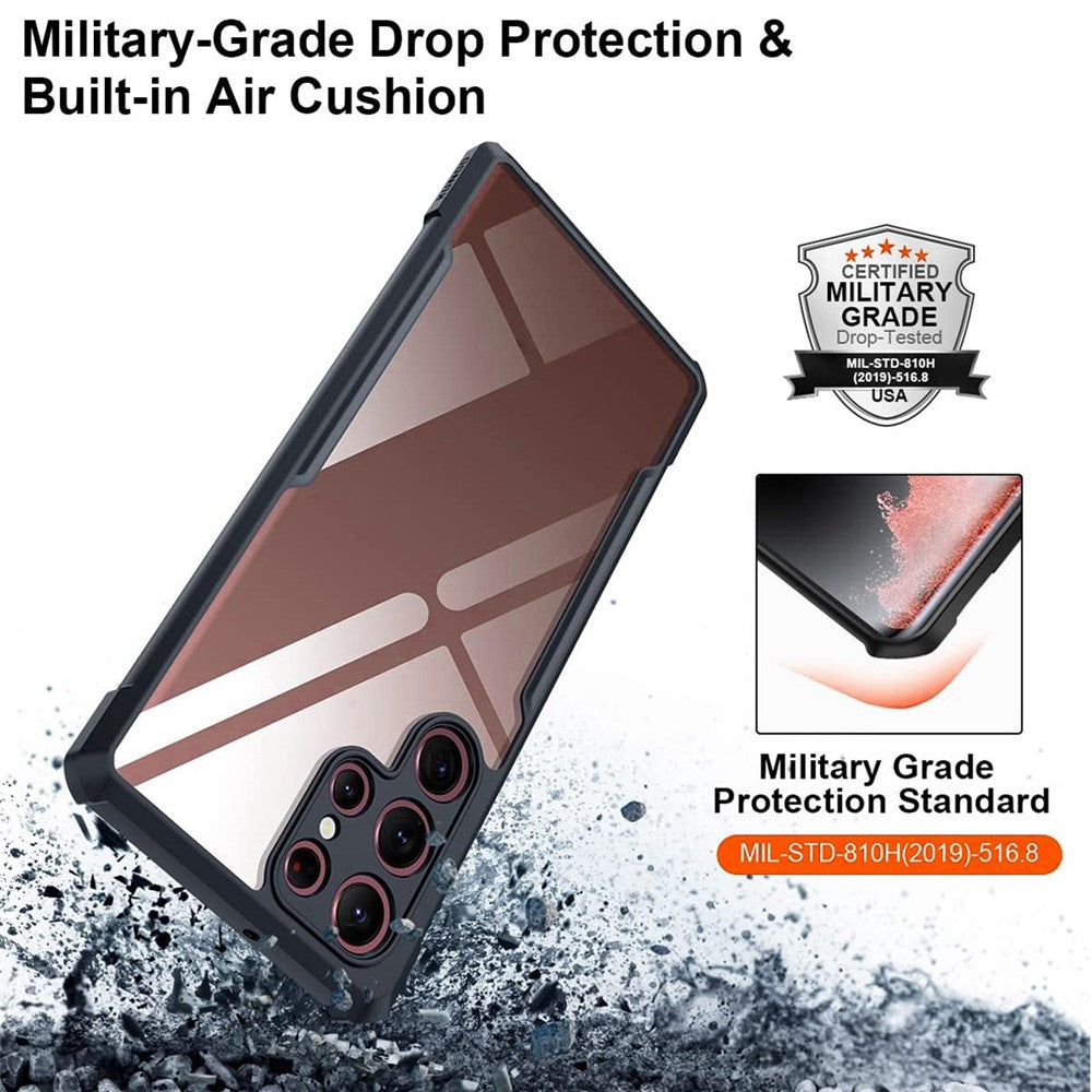 XUNDD för Samsung Galaxy S21 Ultra 5G Airbag Anti-fall Mobilskal Akrylbaksida + TPU Stötfångarram Exakta utskärningar Mobilskal