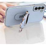 For Samsung Galaxy S22+ 5G Scratch-resistant TPU Electroplating Phone Case Astronaut Kickstand Shockproof Cover