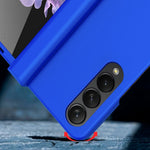 Drop-proof Phone Skin-touch Case for Samsung Galaxy Z Fold4 5G, Folding Hinge Protection Large Cutout Hard PC Back Cover