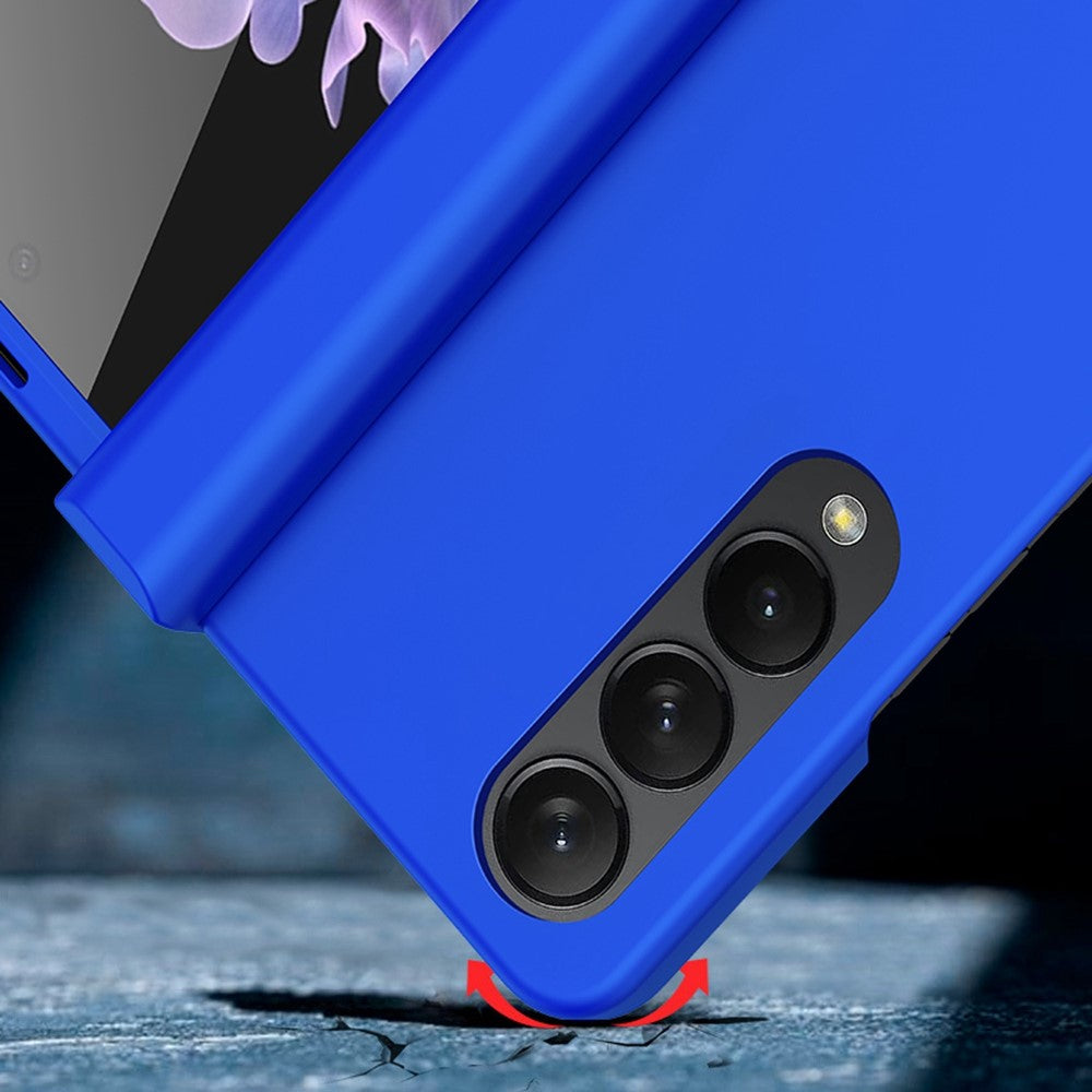 Drop-proof Phone Skin-touch Case for Samsung Galaxy Z Fold4 5G, Folding Hinge Protection Large Cutout Hard PC Back Cover