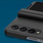 Drop-proof Phone Skin-touch Case for Samsung Galaxy Z Fold4 5G, Folding Hinge Protection Large Cutout Hard PC Back Cover
