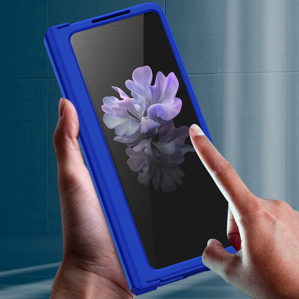 Drop-proof Phone Skin-touch Case for Samsung Galaxy Z Fold4 5G, Folding Hinge Protection Large Cutout Hard PC Back Cover