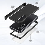 Til Samsung Galaxy Z Fold4 5G Stødsikkert Anti-ridse Hårdt PC Hængsel Design Telefoncover