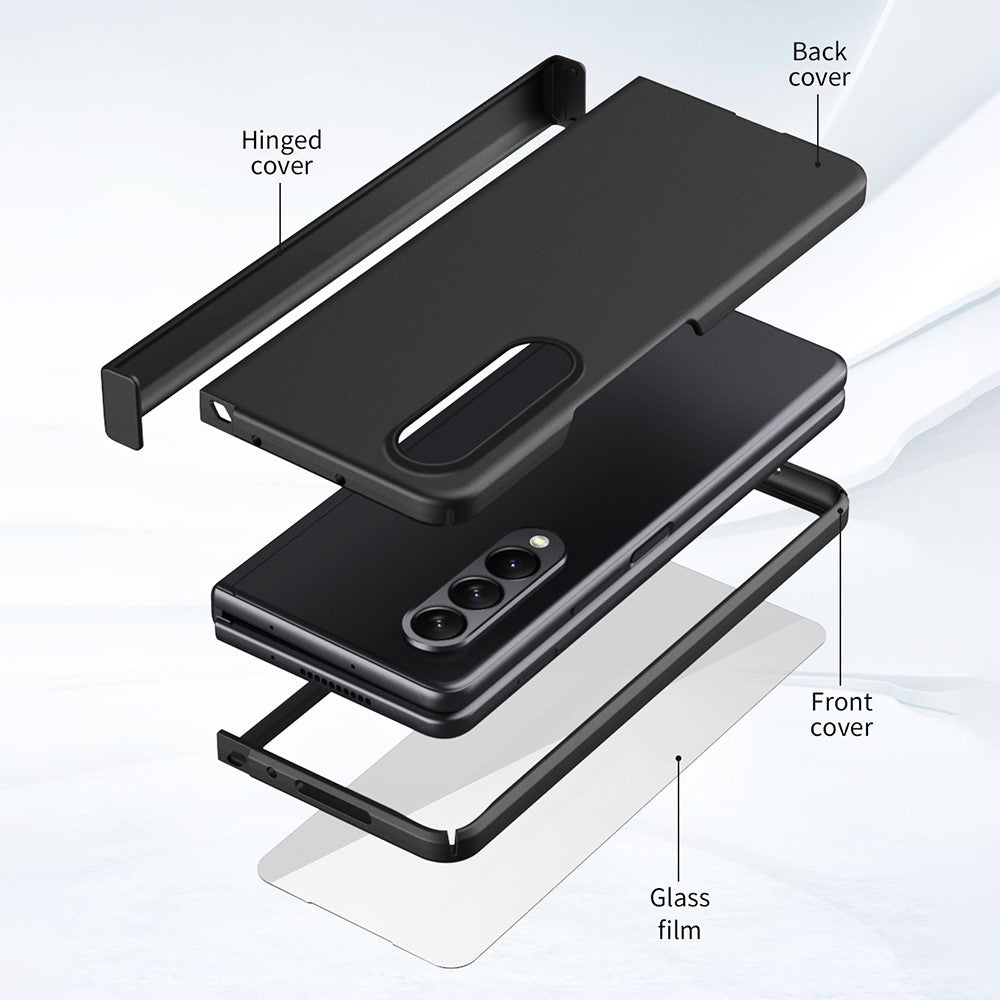 Til Samsung Galaxy Z Fold4 5G Stødsikkert Anti-ridse Hårdt PC Hængsel Design Telefoncover