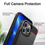 For iPhone 14 Pro 6.1 inch Anti-scratch Phone Case with Sliding Card Holder Smooth Surface PC + TPU Hybrid Phone Shell