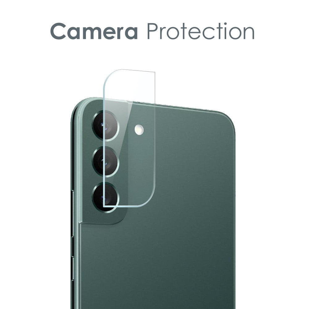 NORTHJO blødt TPU-etui til Samsung Galaxy S22 5G med ridsefast skærmbeskytter af hærdet glas og beskyttelse til bagkameraets linse