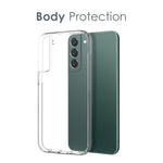 NORTHJO blødt TPU-etui til Samsung Galaxy S22 5G med ridsefast skærmbeskytter af hærdet glas og beskyttelse til bagkameraets linse