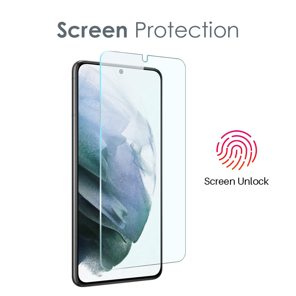 NORTHJO For Samsung Galaxy S21+ 5G Anti-explosion Tempered Glass Screen Protector Back Camera Lens Cover Soft TPU Phone Case