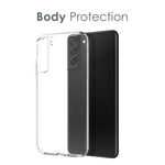 NORTHJO For Samsung Galaxy S21+ 5G Anti-explosion Tempered Glass Screen Protector Back Camera Lens Cover Soft TPU Phone Case