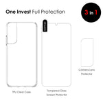 NORTHJO For Samsung Galaxy S21+ 5G Anti-explosion Tempered Glass Screen Protector Back Camera Lens Cover Soft TPU Phone Case