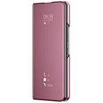 For Samsung Galaxy Z Fold4 5G PC Mirror Surface View Window Case Stand Auto-absorbed Magnetic Anti-fall Phone Cover
