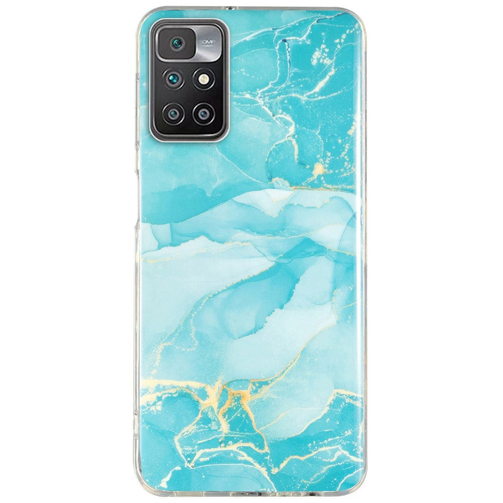 For Xiaomi Redmi 10/10 2022/10 Prime/Note 11 4G (MediaTek) IMD Marble Pattern Soft TPU Phone Cover  Shockproof Anti-scratch Case