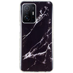 For Xiaomi 11T Pro 5G/11T 5G Smart Phone Soft TPU Protective Cover IMD Marble Pattern Drop-proof Case