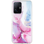 For Xiaomi 11T Pro 5G/11T 5G Smart Phone Soft TPU Protective Cover IMD Marble Pattern Drop-proof Case