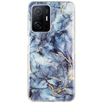 For Xiaomi 11T Pro 5G/11T 5G Smart Phone Soft TPU Protective Cover IMD Marble Pattern Drop-proof Case
