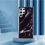 For Samsung Galaxy S22 Ultra 5G Phone Drop-proof Soft TPU Cover IMD Marble Pattern Anti-scratch Case