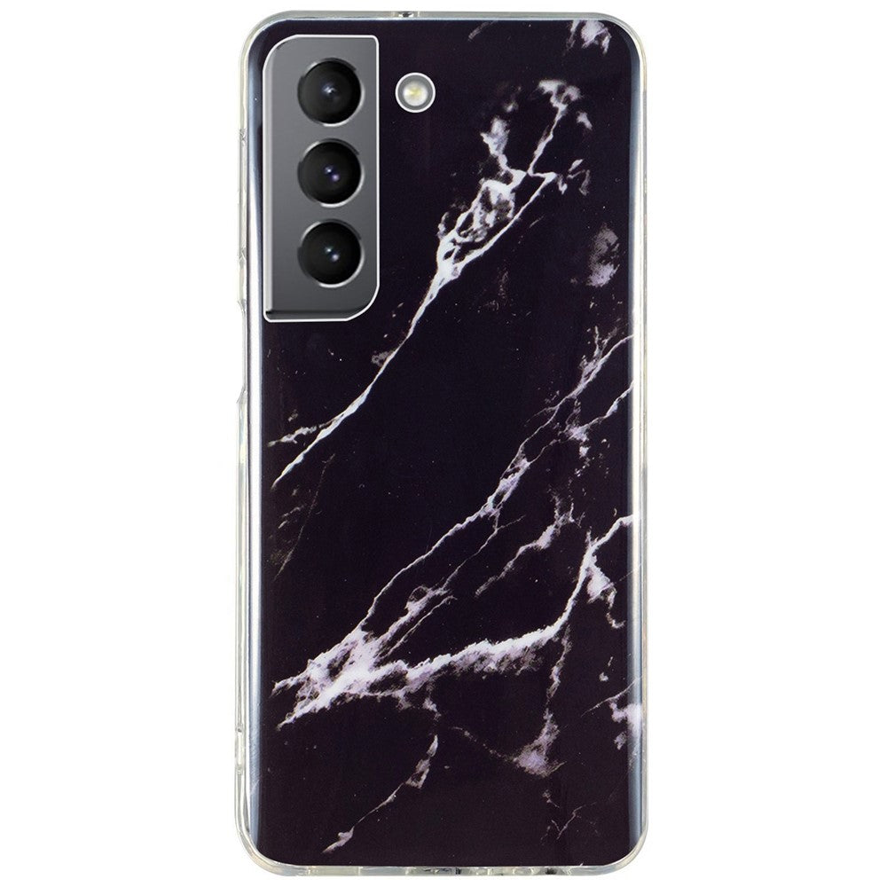 For Samsung Galaxy S22+ 5G Marble Pattern TPU Phone Back Cover IMD Process Protective Case