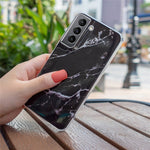 For Samsung Galaxy S22+ 5G Marble Pattern TPU Phone Back Cover IMD Process Protective Case