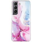 For Samsung Galaxy S22+ 5G Marble Pattern TPU Phone Back Cover IMD Process Protective Case