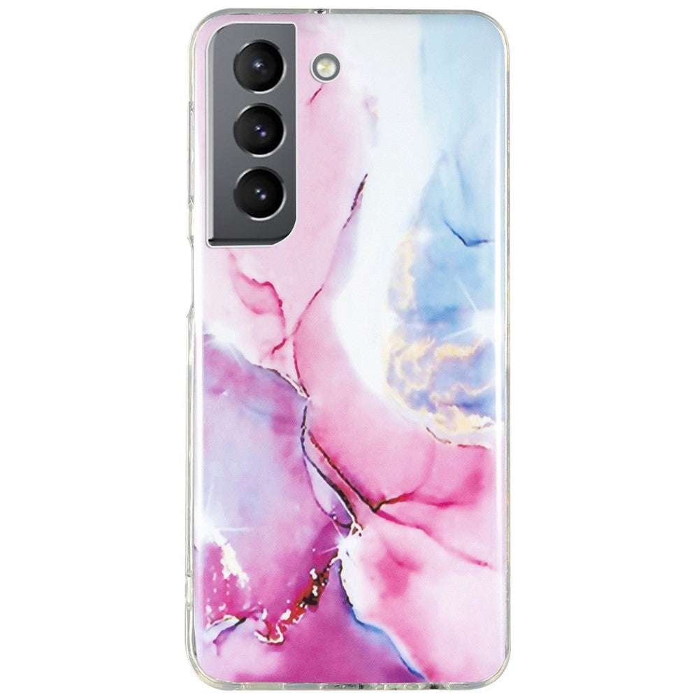 For Samsung Galaxy S22+ 5G Marble Pattern TPU Phone Back Cover IMD Process Protective Case