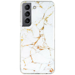 For Samsung Galaxy S22+ 5G Marble Pattern TPU Phone Back Cover IMD Process Protective Case