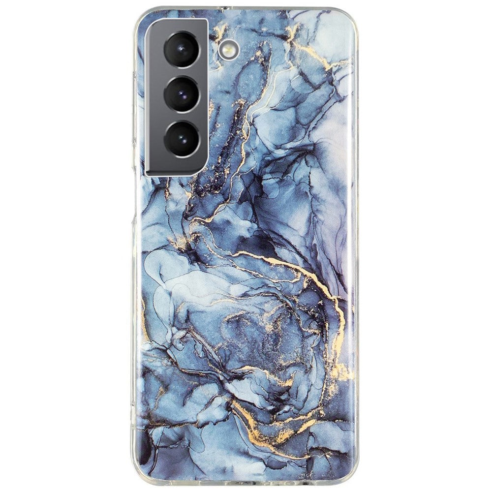 For Samsung Galaxy S22+ 5G Marble Pattern TPU Phone Back Cover IMD Process Protective Case