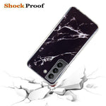 For Samsung Galaxy S22 5G Soft TPU IMD Marble Pattern Phone Cover Anti-scratch Anti-drop Back Case