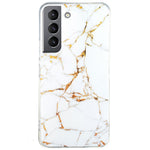 For Samsung Galaxy S22 5G Soft TPU IMD Marble Pattern Phone Cover Anti-scratch Anti-drop Back Case