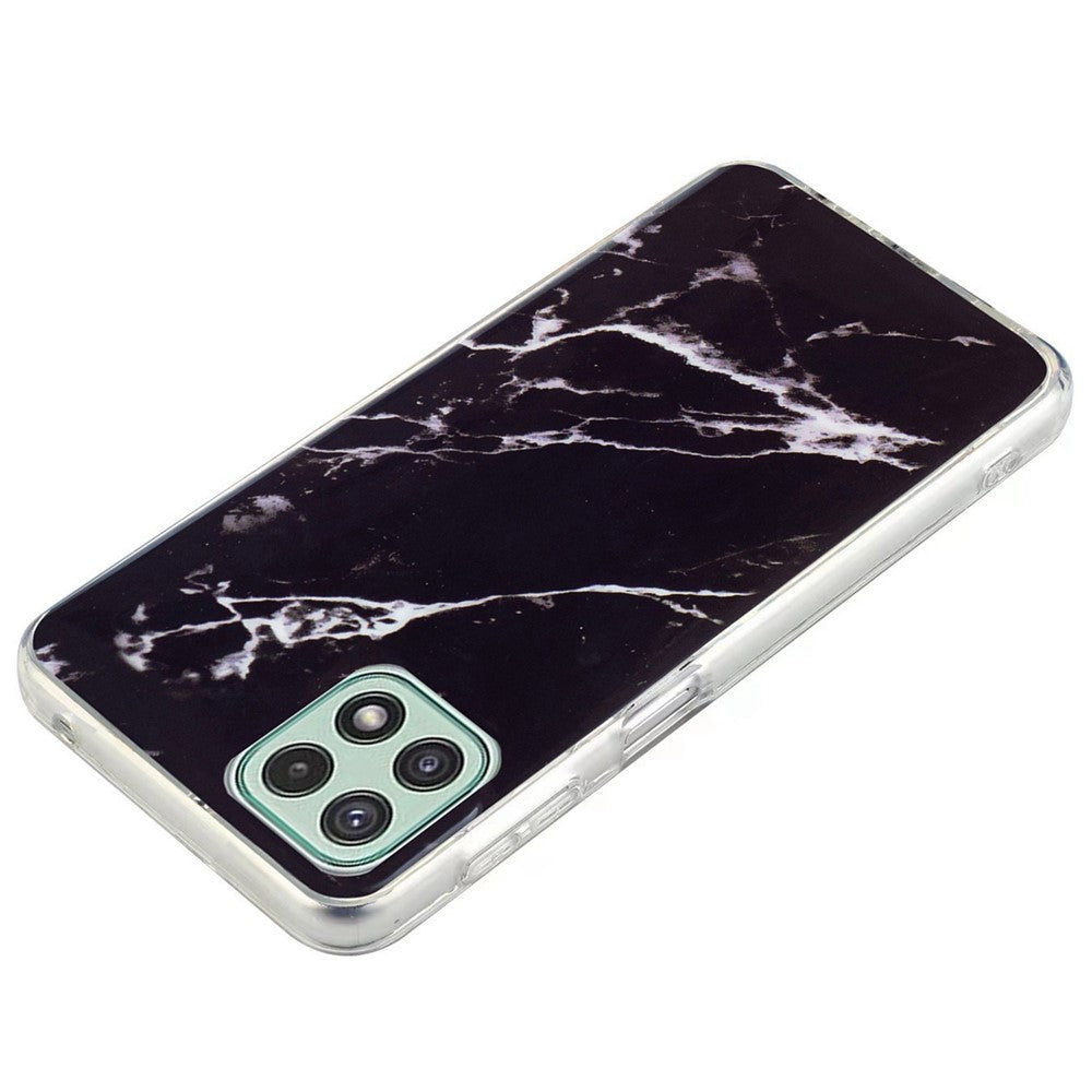 Til Samsung Galaxy A22 5G (EU Version) Blødt TPU Telefonbagcover IMD Marmormønster Beskyttende Etui