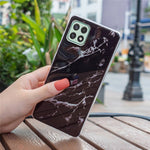 Til Samsung Galaxy A22 5G (EU Version) Blødt TPU Telefonbagcover IMD Marmormønster Beskyttende Etui