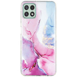 Til Samsung Galaxy A22 5G (EU Version) Blødt TPU Telefonbagcover IMD Marmormønster Beskyttende Etui