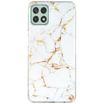 Til Samsung Galaxy A22 5G (EU Version) Blødt TPU Telefonbagcover IMD Marmormønster Beskyttende Etui