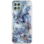 Til Samsung Galaxy A22 5G (EU Version) Blødt TPU Telefonbagcover IMD Marmormønster Beskyttende Etui