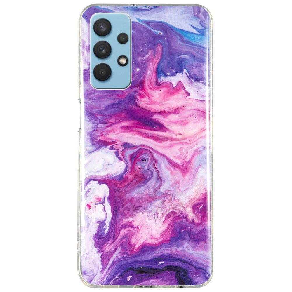 Til Samsung Galaxy A32 5G/Galaxy M32 5G IMD Marmor Mønster Blød TPU-cover Telefon Faldsikker Bagside