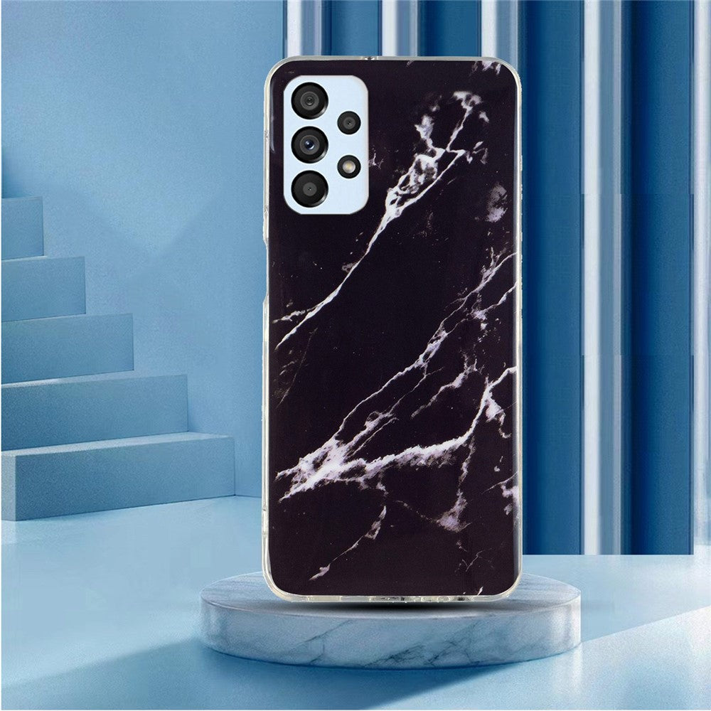For Samsung Galaxy A52 4G/A52 5G/A52s 5G IMD TPU Phone Back Cover Drop-proof Marble Pattern Case