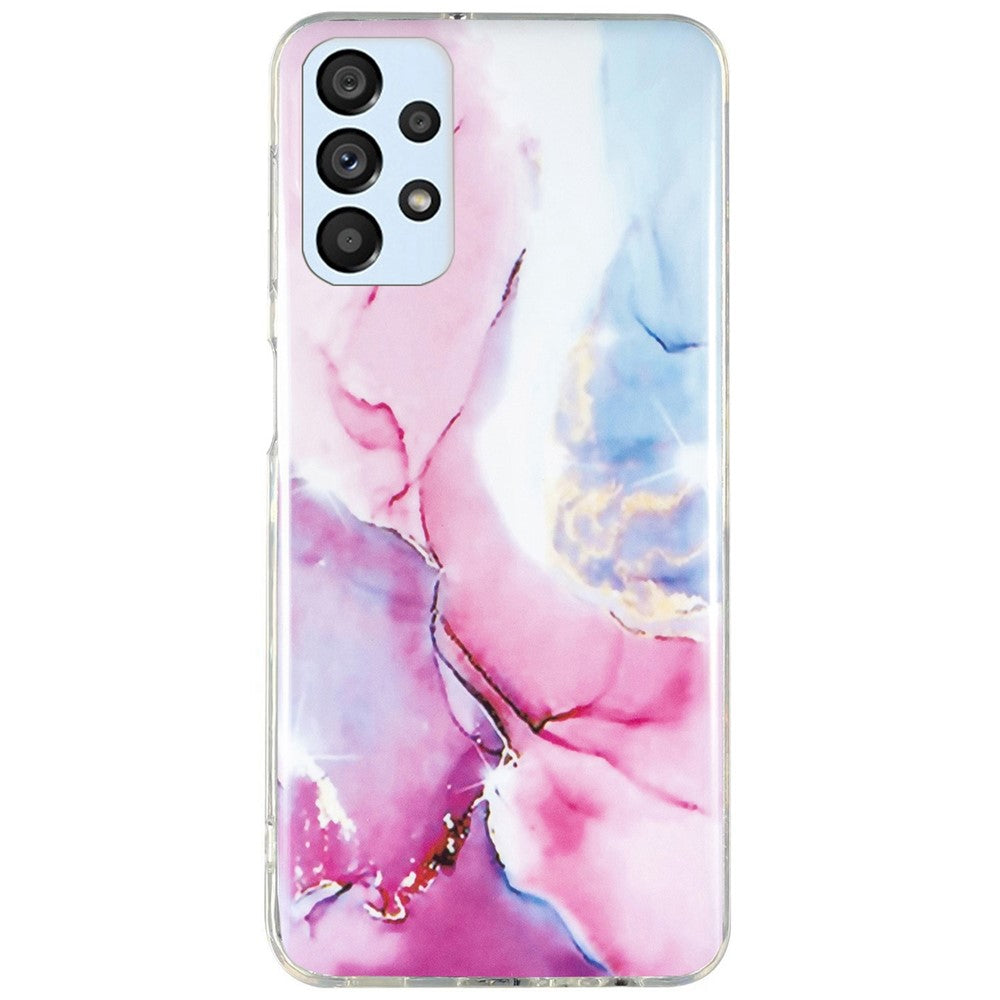 For Samsung Galaxy A52 4G/A52 5G/A52s 5G IMD TPU Phone Back Cover Drop-proof Marble Pattern Case