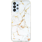 For Samsung Galaxy A52 4G/A52 5G/A52s 5G IMD TPU Phone Back Cover Drop-proof Marble Pattern Case