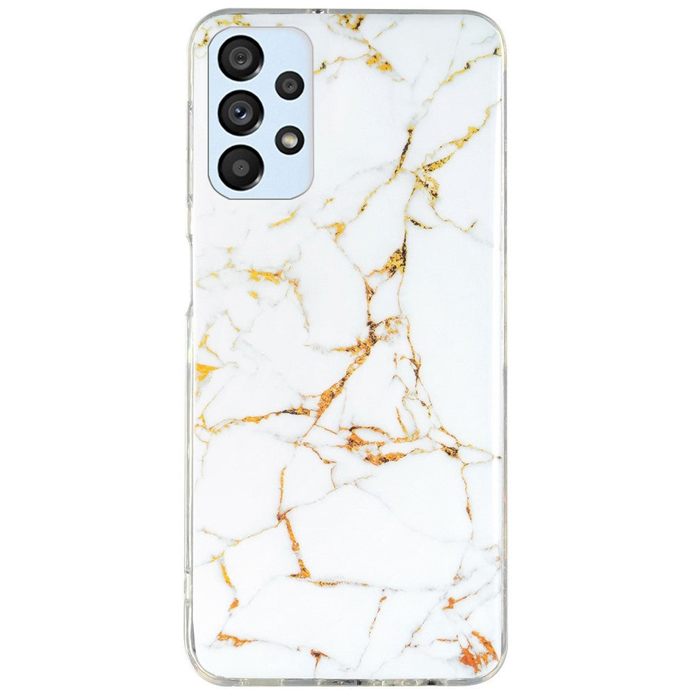 For Samsung Galaxy A52 4G/A52 5G/A52s 5G IMD TPU Phone Back Cover Drop-proof Marble Pattern Case