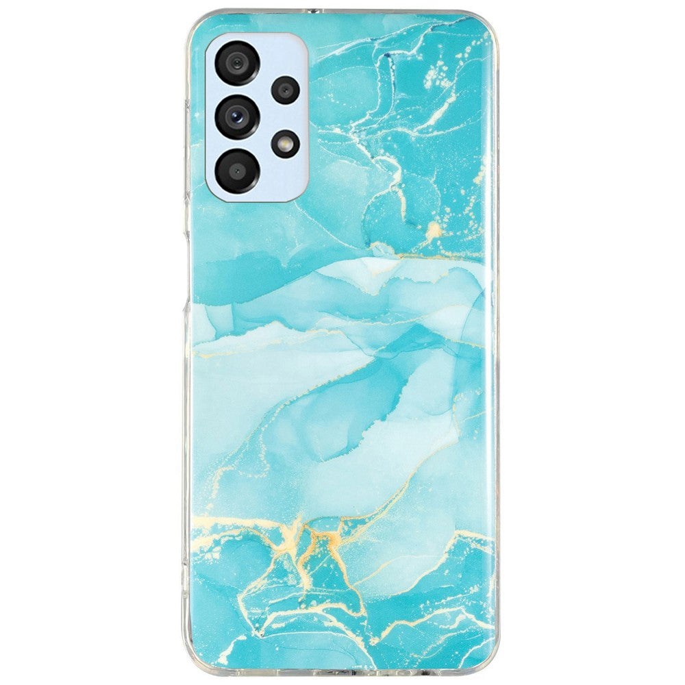 For Samsung Galaxy A52 4G/A52 5G/A52s 5G IMD TPU Phone Back Cover Drop-proof Marble Pattern Case