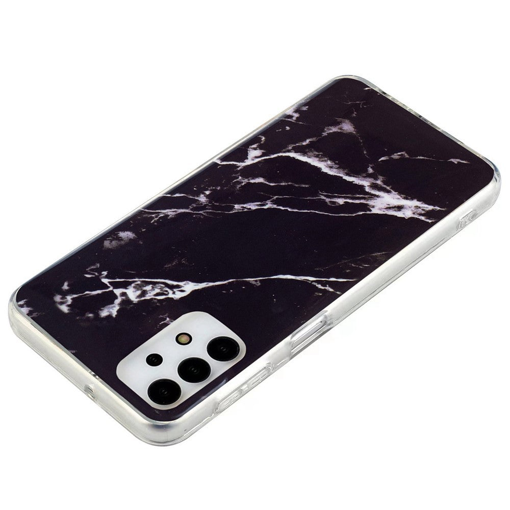 IMD Marmormønster TPU Cover til Samsung Galaxy A13 4G, Ridsefast Beskyttende Telefoncover