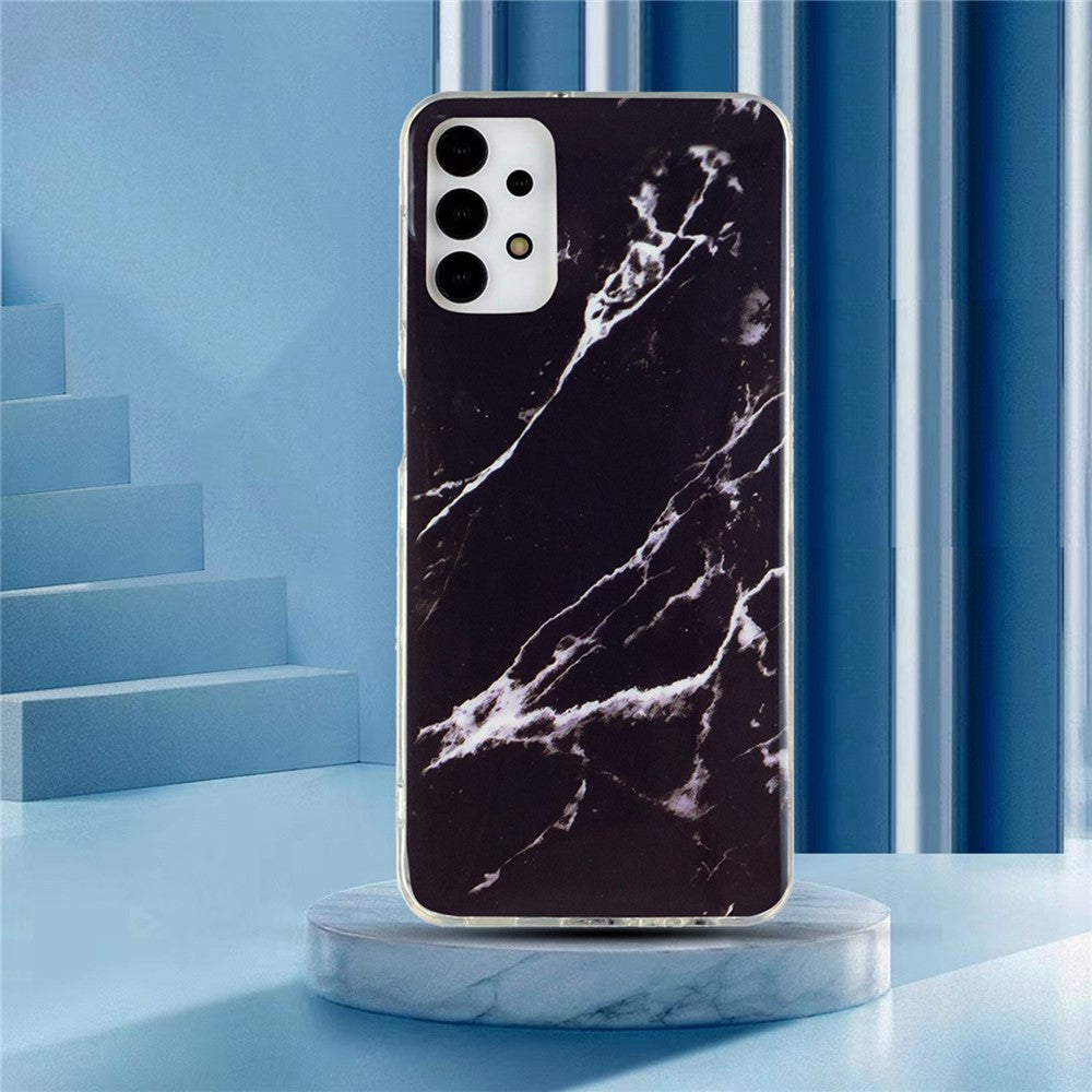 IMD Marmormønster TPU Cover til Samsung Galaxy A13 4G, Ridsefast Beskyttende Telefoncover
